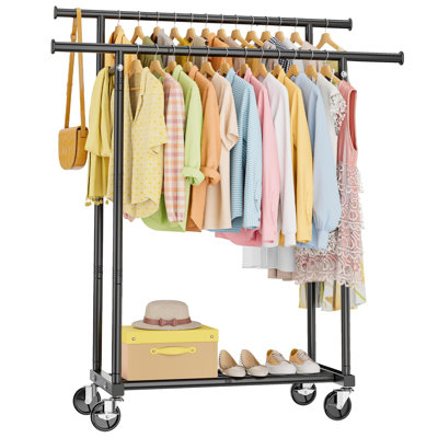 113 cm Rolling Clothes Rack