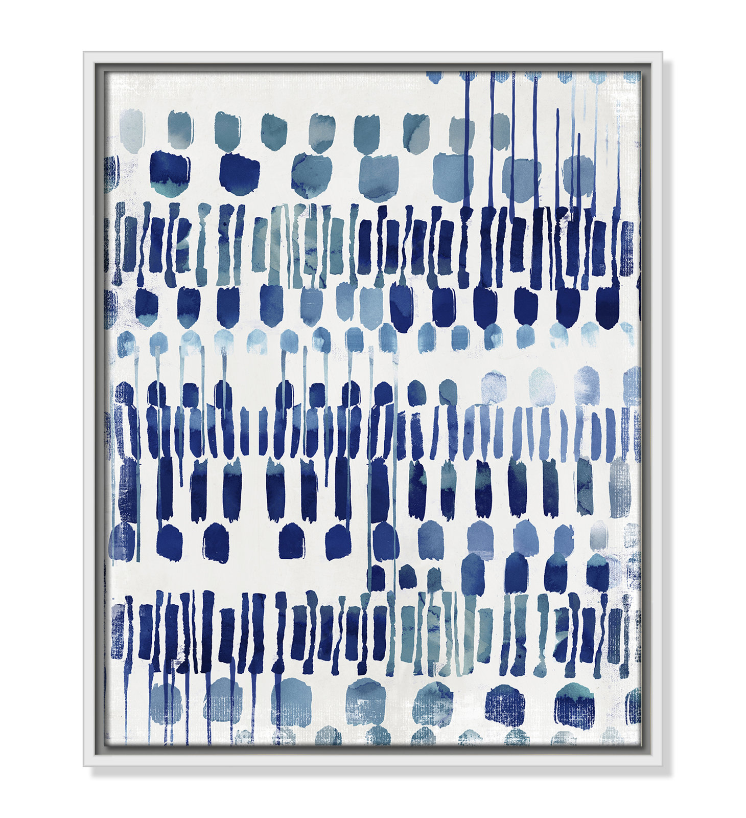 Fynn "Continuously I" Painting by Eva Watts, 21.5" H x 17.5" W x 2" D, White Framed Canvas, No Matte