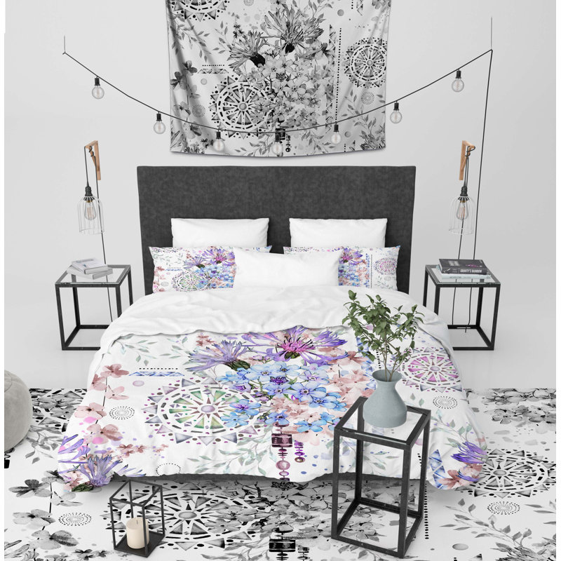 Blue Dream Polyester Comforter, Queen Comforter + 2 Standard Pillowcases