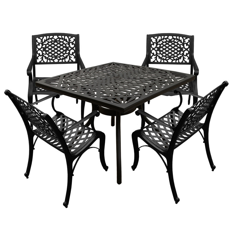 Devonne 4 - Person Patio Dining Set with Square Table