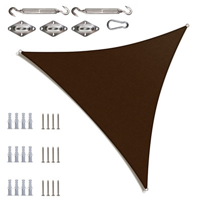 Toile d'ombrage triangulaire Royal Shade avec quincaillerie