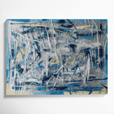 «Neo Expressionism 35», art mural sur toile bleue