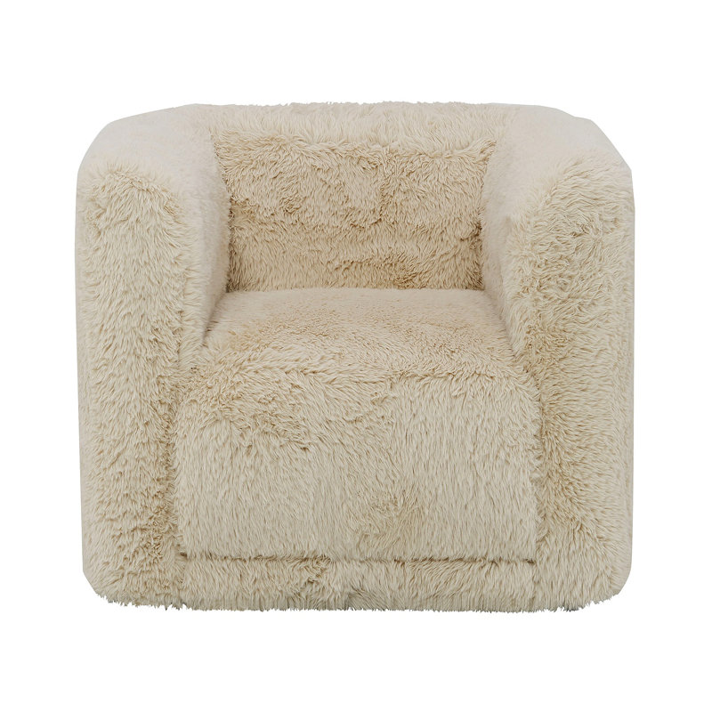 Fauteuil d'appoint pivotant beige