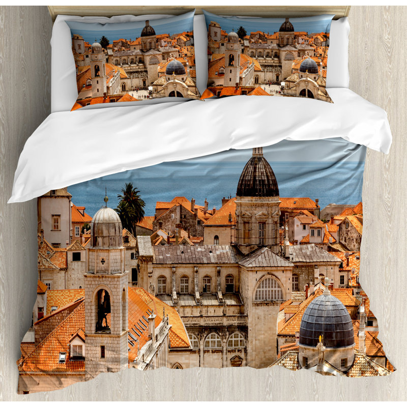 Eclectic Polyester Duvet Cover, Queen Duvet Cover + 2 Shams