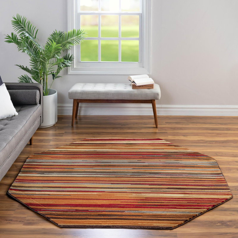 Abstract Indoor Rug, Octagon 7' x 7'