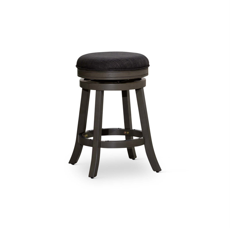 Counter Stool, Fabric Seat, Weathered Grey, Weathered Grey