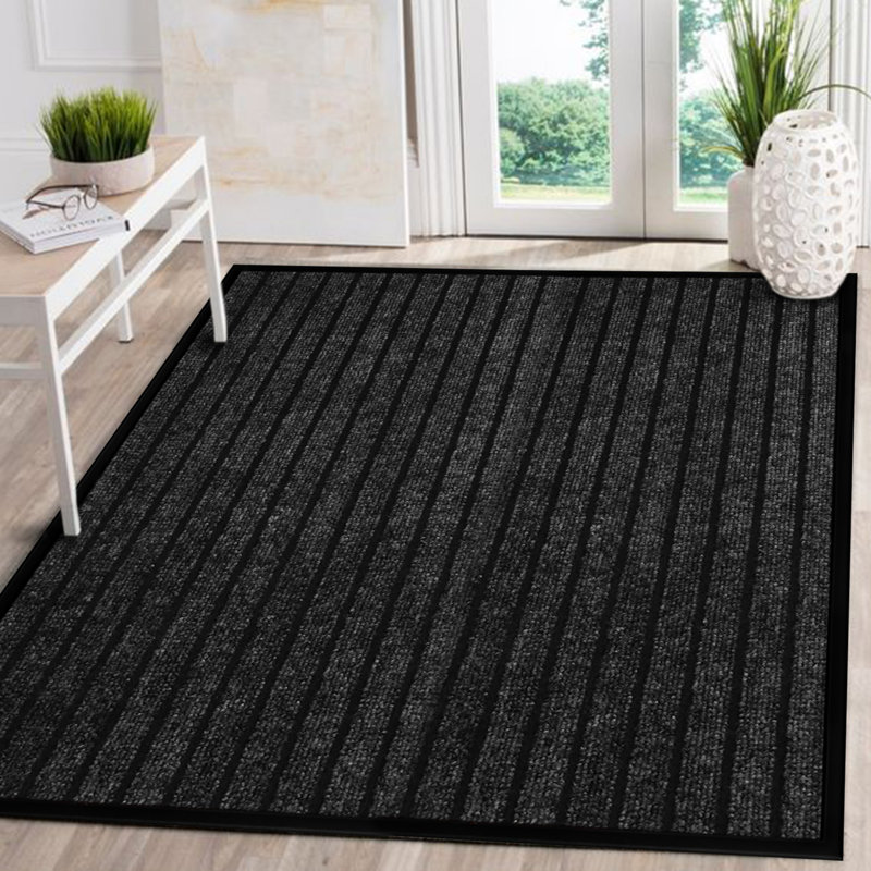 Jiyeon Heavy Duty Rubber Barrier Mat Non Slip Indoor/ Outdoor Door Mats Hallway Runner Rug Kitchen Rugs, Rectangle 80 x 150cm