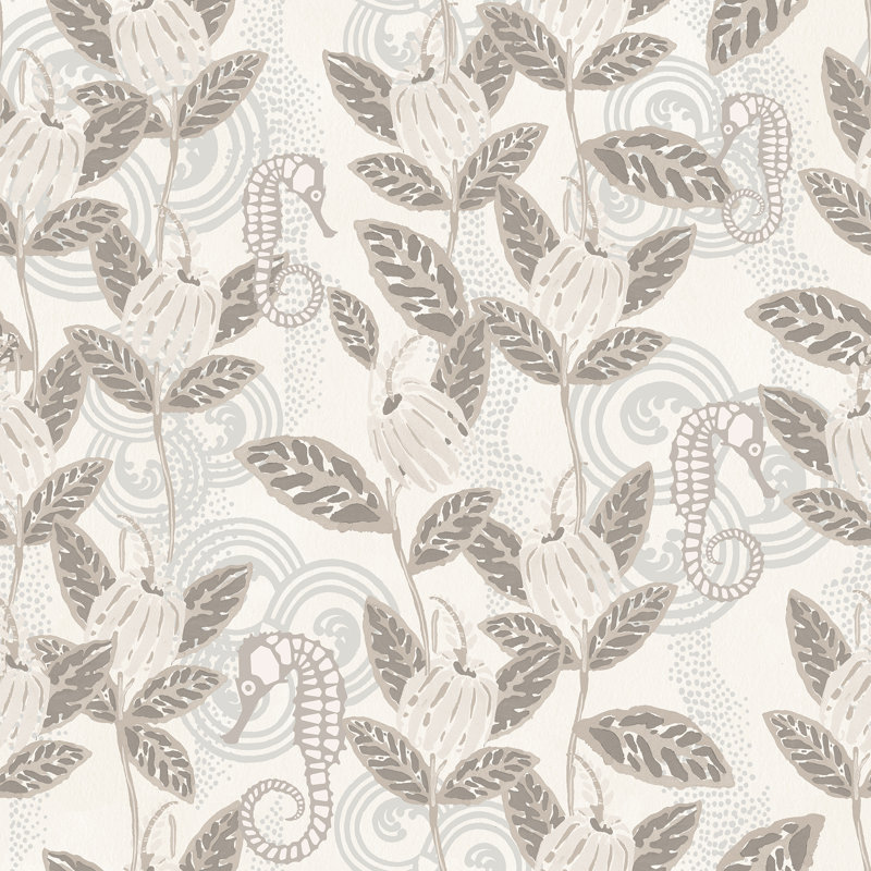 Rouleau de papier peint floral L 33 pi x l 20,5 po Yuki Osada, Sable