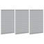  Storage Bench 3 Pcs Grey 150 X 1 X 80 Cm Powder-Coated Steel