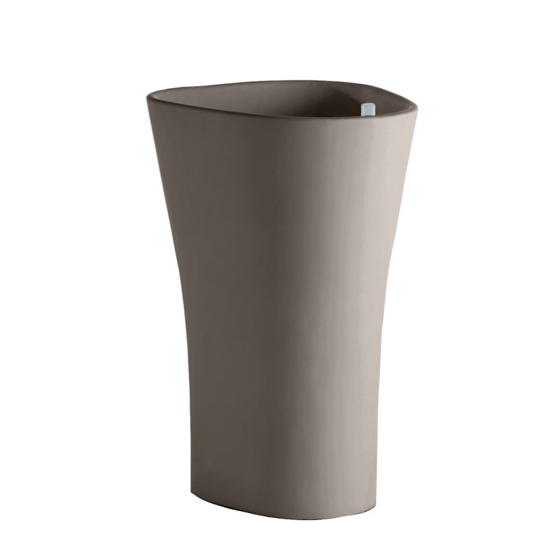 Bones Resin Pot Planter, Taupe, 27.5" H x 17.25" W x 20.5" D
