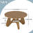 31.5" Circle Coffee Table for Living Room, 2-Tier Wood Accent Center Table with Open Storage-419119758