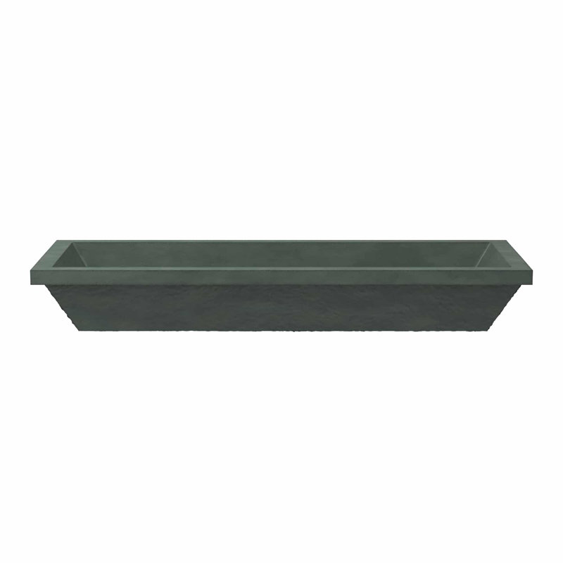 Arcata 36" Undermount Concrete Trough Bathroom Sink, Forest