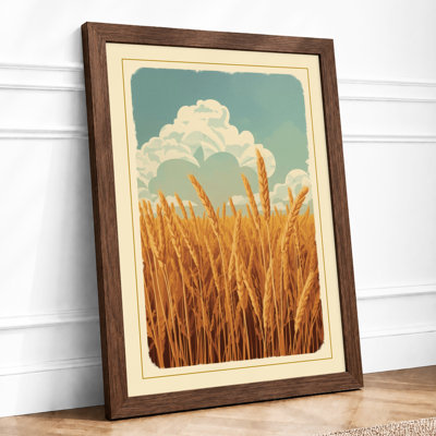 Wheat Fields at Rest Vintage - Framed Print
