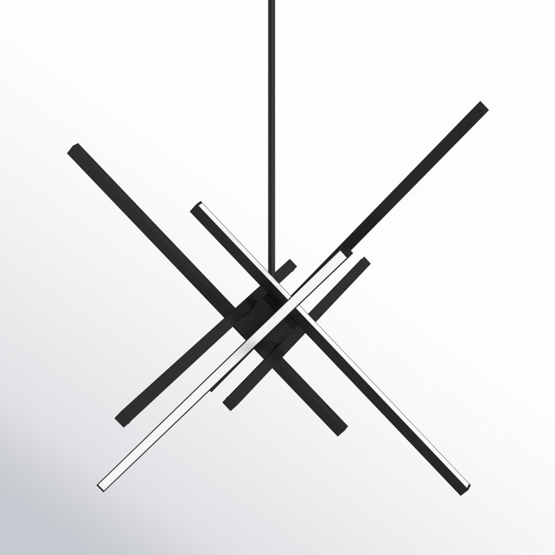 Rochelle 6-Light Chandelier, Black, 39"