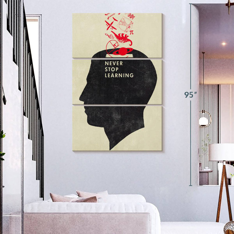 Tergel Never Stop Learning, 32" H x 20" W
