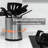 Kitchen Utensil Holder For Countertop 360° Rotating Utensil Caddy Large Utensil Crock Cooking Utensil Holder For Kitchen Counter