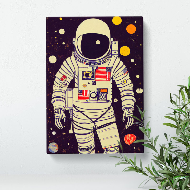 Astronaut In The Stars - Wrapped Canvas, 50cm H x 35cm W x 3cm D