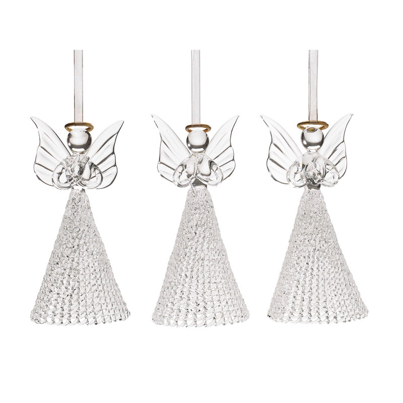 4'' Glass Holiday Shaped Ornament