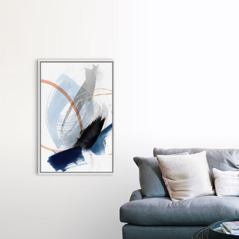 Foreshadow III par PI Studio - reproduction d'art sur toile, Cadre blanc, H 50 po x l 34 po x P 1,75 po