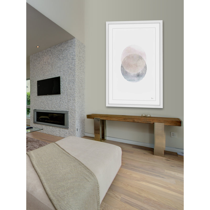« two sphères »-cadre photo imprimé sur papier, H 24 po x l 16 po x P 1,5 po, Cadre blanc