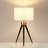 Jaiquez Small Metal Tripod Table Lamp, Included Blub