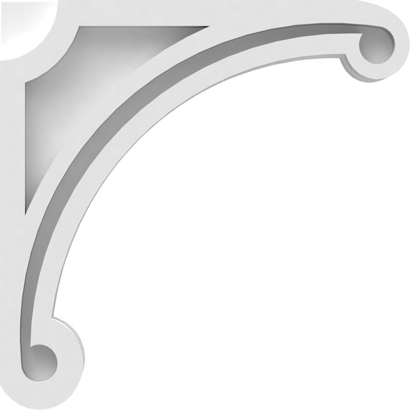 Corbeau en PVC de qualité architecturale Arch, H 12 po x l 12 po x P 1,875 po