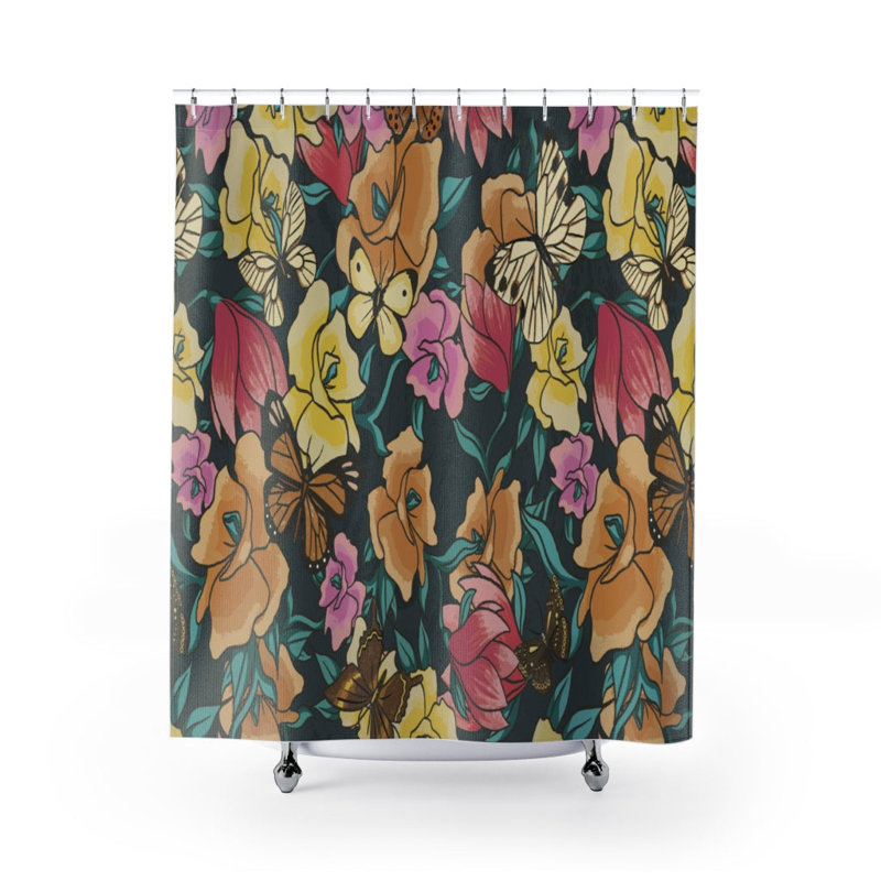 Rideau de douche simple Floral