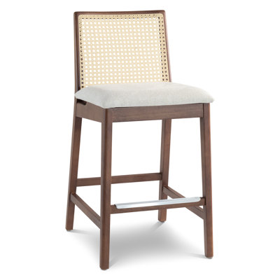 Modern Brazilian Nardia Cane Bar Stool