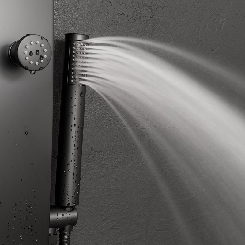 8-Jet Multifunction Stainless Steel 57" Shower Panel with Adjustable Shower Head