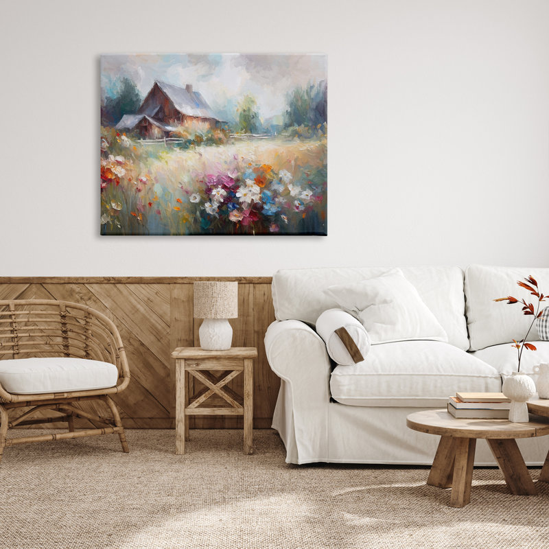 Gris campagne rustique, H 36 po x l 48 po x P 1,5 po