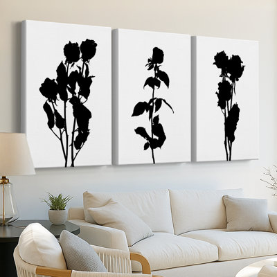 Pressed Memory I  -Custom Wrapped Gallery Canvas - 3 Pieces