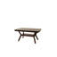 Table de salle à manger formelle avec chaises en X et chaises d'appoint en X