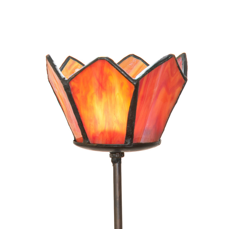 Porte-bougie 9 po, H 9 po x l 3 po x P 3 po, Orange / rouge / vert