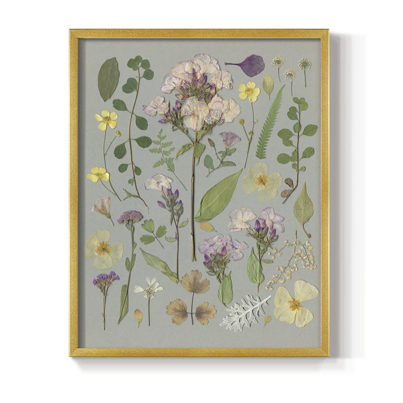 Organic Study I, reproduction encadrée - bois massif, H 21 po x l 17 po, Doré