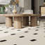 Tables basses et cocktails modernes, table en MDF en noyer aux formes libres pour la maison familiale