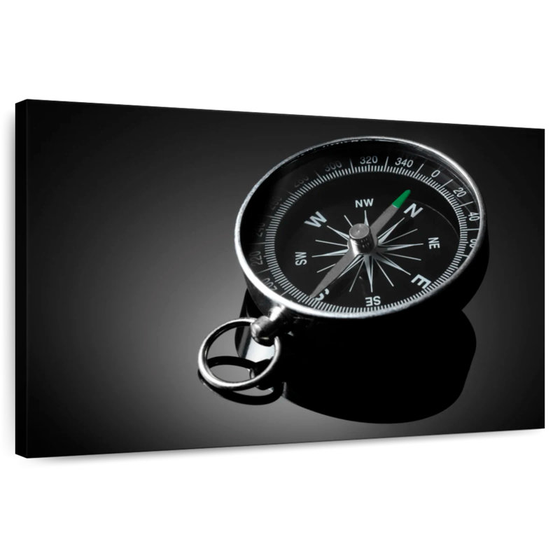 Black compass Aletra, H 30 po x l 45 po