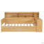 Lit de jour en bois avec tablettes de rangement, lit multifonctionnel avec deux tiroirs de rangement et bureau d'étude (lit de jour)-1281976911-1281976898