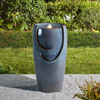 Rorer Weather Resistant Floor Fountain with Light