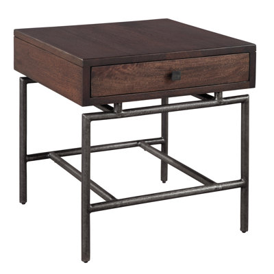 Ashley Solid Wood Top End Table with Storage