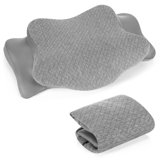 Cervical Pillow Case Cover Comfortable And Breathable Memory Foam Cervical Neck Pillow Case Cover With Zipper (Gray,Queen Size)