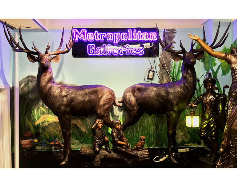 Deer Bronze Garden Statue