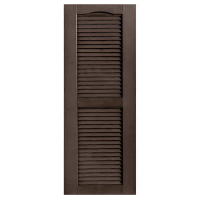 Cathedral Top Custom Open Louver Shutters Pair