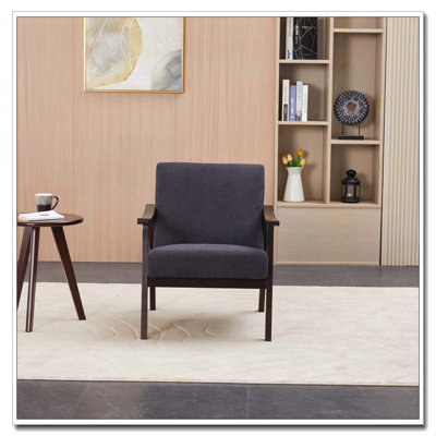 Chaise avec accoudoirs et dossier haut