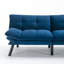 Lit 2 places en velours bleu marine avec accoudoirs réglables et rembourrage en mousse rembourré moderne-1279859024