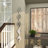 Metal Slim Stacked Chain 5 Layer Room Wall Mirror with Tear Drop Pattern and Foil Detailing-205308502