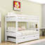 Lit superposé simple en bois avec lit gigogne Dorrion-364733417
