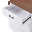 Îlot de cuisine de 39,3 po avec abattant, îlot de rangement avec support latéral ouvert, tiroir, porte-serviettes, chariot de cuisine à roulettes verrouillables pour jardin-129458804