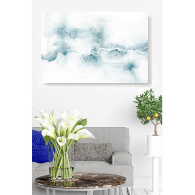 C-00213-Blue Grey Abstact Line Flowing, On White