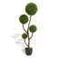 Plante artificielle, arbre d'eucalyptus de 44 po de hauteur, intérieur, faux, faux, plancher, verdure, pot, touche réelle, décoratif, feuilles vertes, pot noir