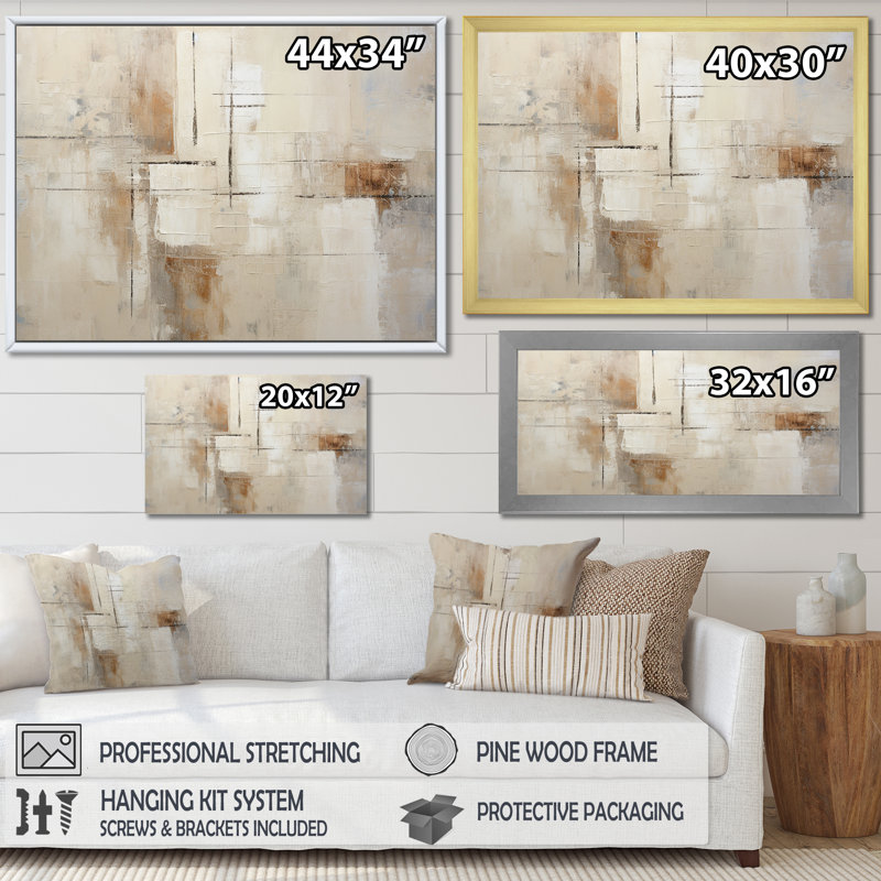 Minimalisme moderne, art zen scandinave II - décoration murale moderne scandinave, H 34 po x l 44 po x P 1,5 po